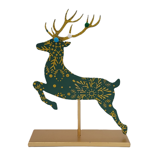 C22409 | Leaping Deer Stand | White/Red/Green - A&B Wholesale Market Inc