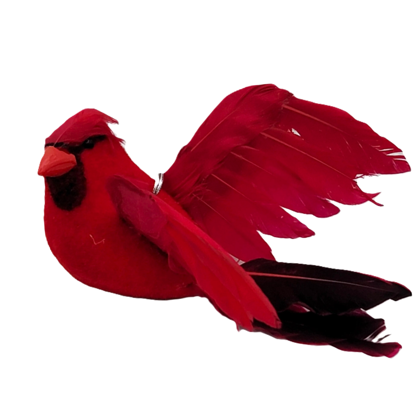 C22464 | Feather Cardinal Flying Ornament | 6Pc/Set