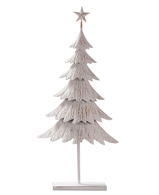 C25487 | Medium Metal Gold Xmas Tree w/ Stand