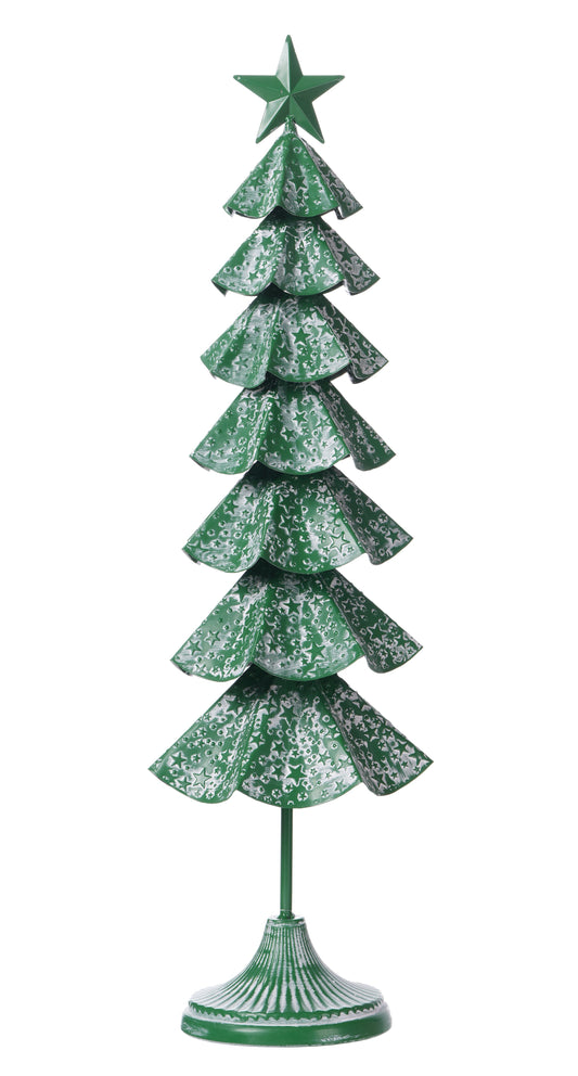 C25630 | 32"H | Large Red/Green Whitewash Tree  | 2 Asst. Colors