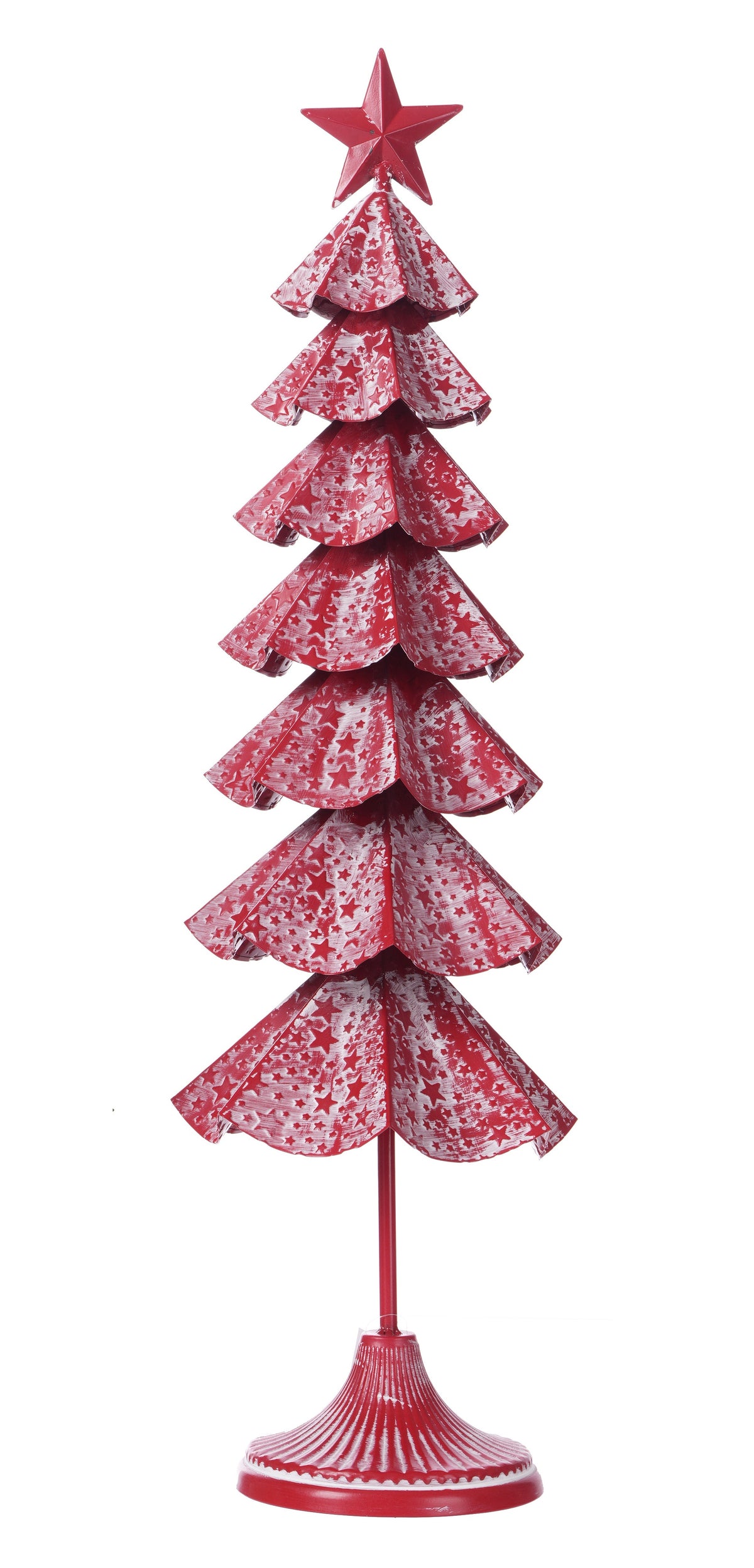 C25630 | 32"H | Large Red/Green Whitewash Tree  | 2 Asst. Colors