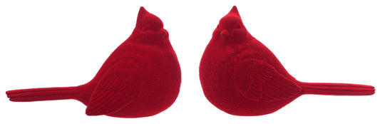 C25853 | Medium Resin Red Flock Cardinal | 2 Asst