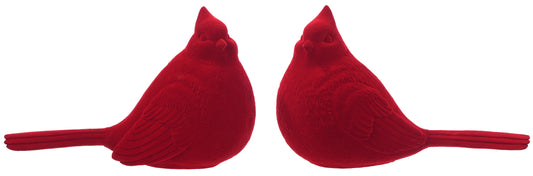 C25854 | Large Resin Red Flock Cardinal | 2 Asst