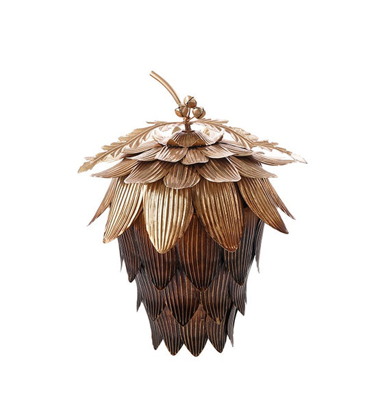 C26226 | 18"H | Medium Metal Layered Pinecone Stand
