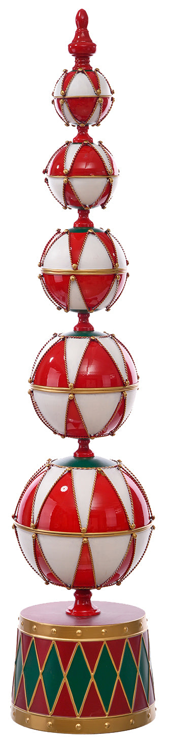 C26276 | Metal Stacked Nutcracker Bell Finial
