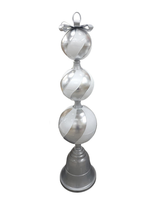 C26301 | Metal Silver/White Finial