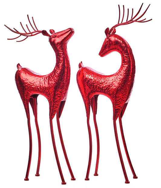 C26309 | Metal Standing Deer | 2pcs/Set