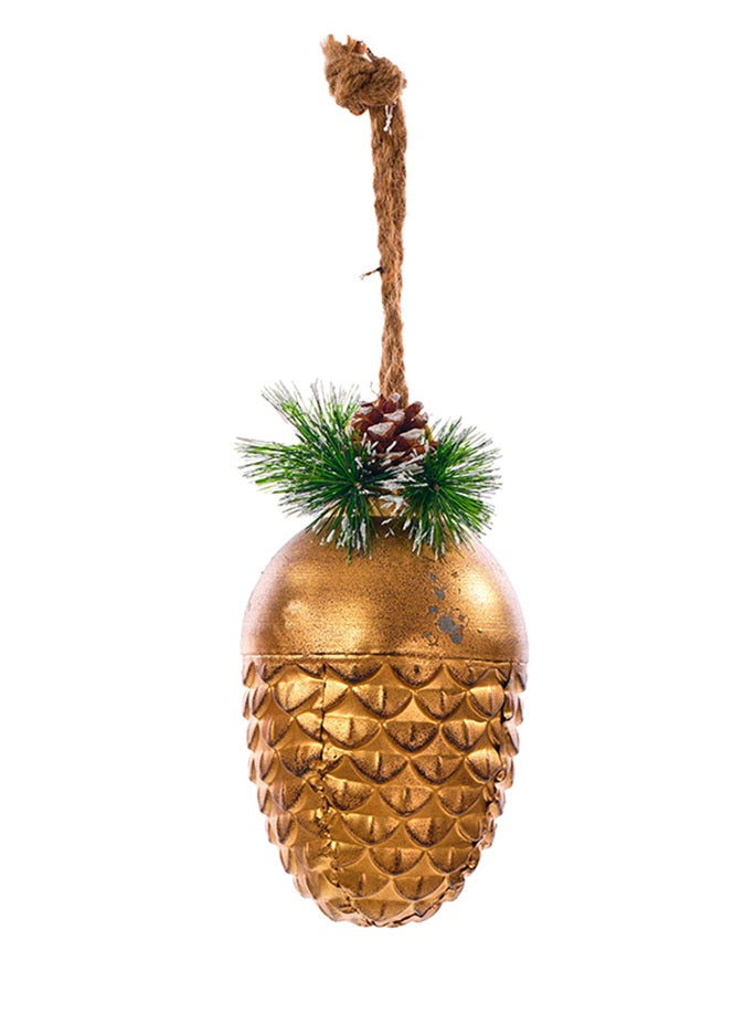 C26413 | Large Metal Embossed Pinecone