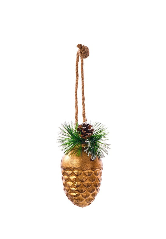 C26411 | Small Metal Embossed Pinecone