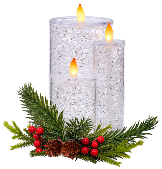 C26983 | Acrylic Triple Candle Light Up