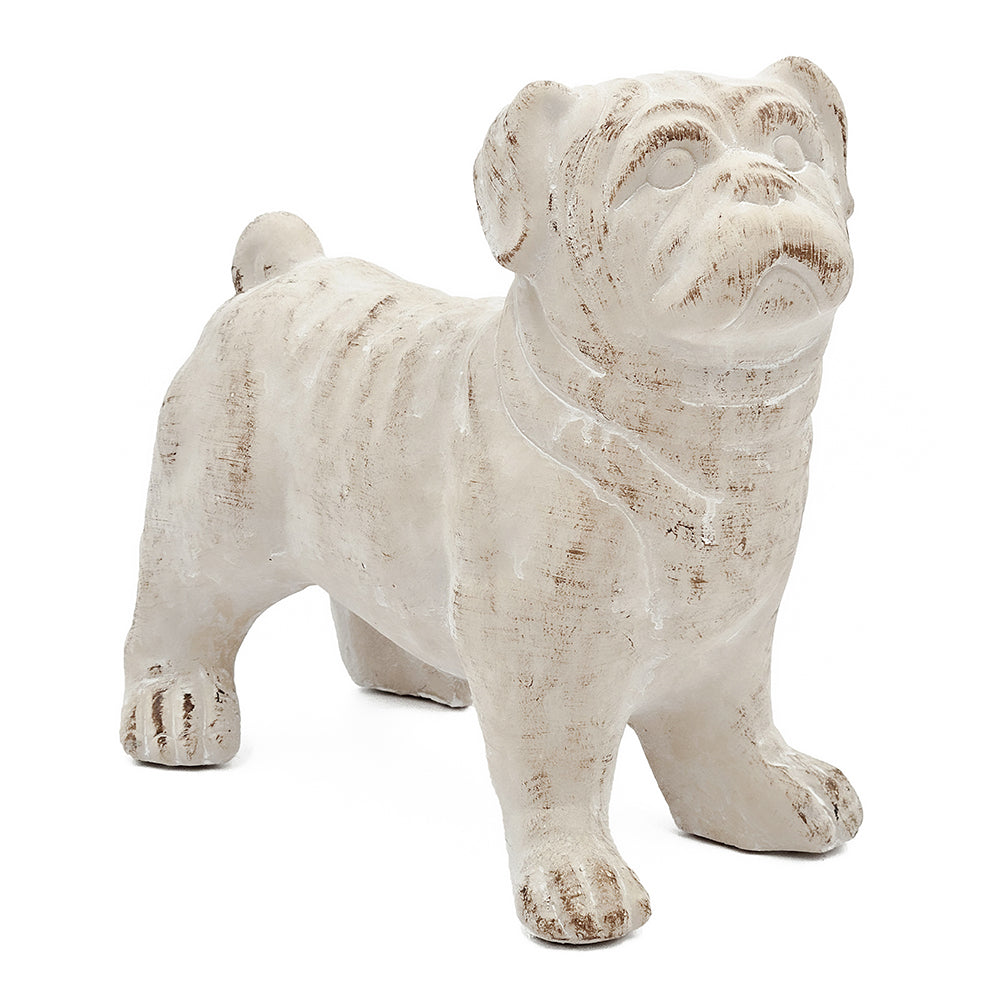 C5481 | Standing Bulldog Figurine w/Natural Beige Finish