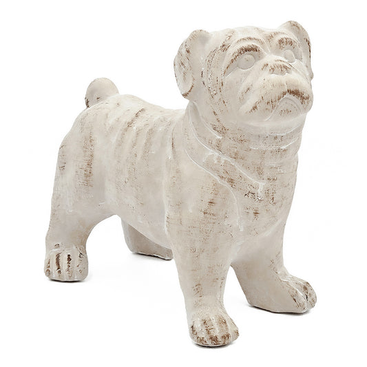 C5481 | Standing Bulldog Figurine w/Natural Beige Finish
