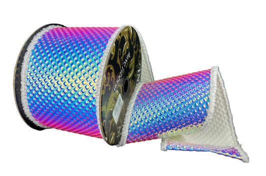 D73602-04-01 | 4" | PINK-IRIDESCENT 3D DIAMOND | 5YDS