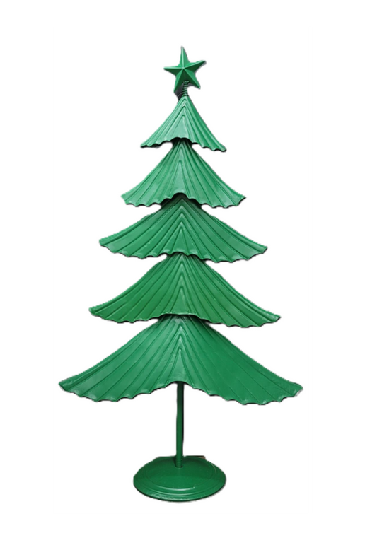 X24115  XL METAL GREEN TREE W/BELL STAND