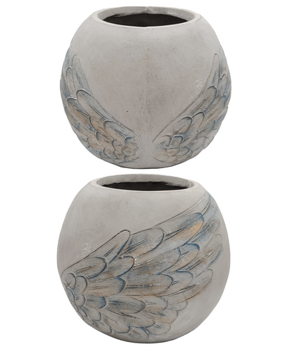 34696 | 12"DIA | ANGEL WINGS POT
