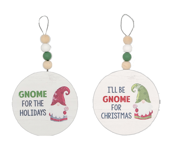 C20063 | Wood Gnome Bead Ornament