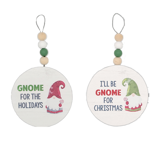 C20063 | Wood Gnome Bead Ornament