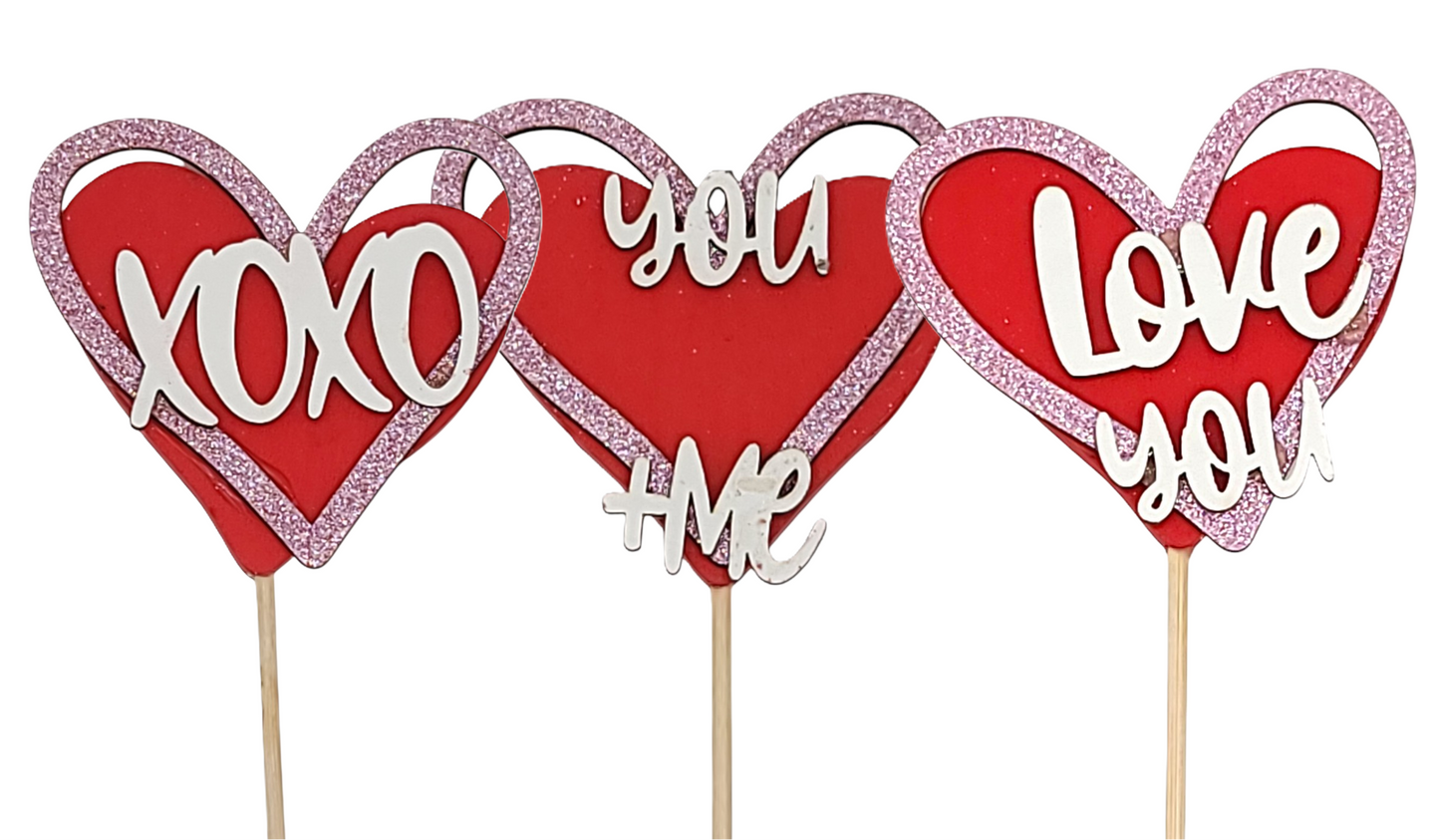 930947RPW | 21" | MULTI HEART PICK | 3 ASSORTED STYLES | 12PCS/CASE