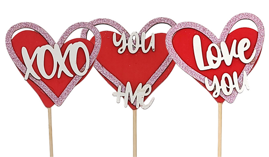 930947RPW | 21" | MULTI HEART PICK | 3 ASSORTED STYLES | 12PCS/CASE