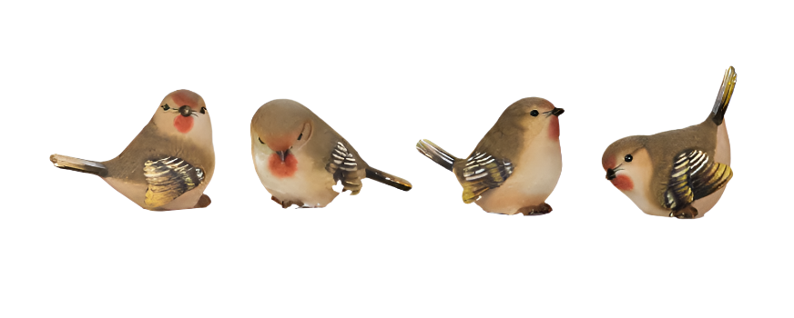 E15017 | SMALL BIRD FIGURINE | 8PCS/SET