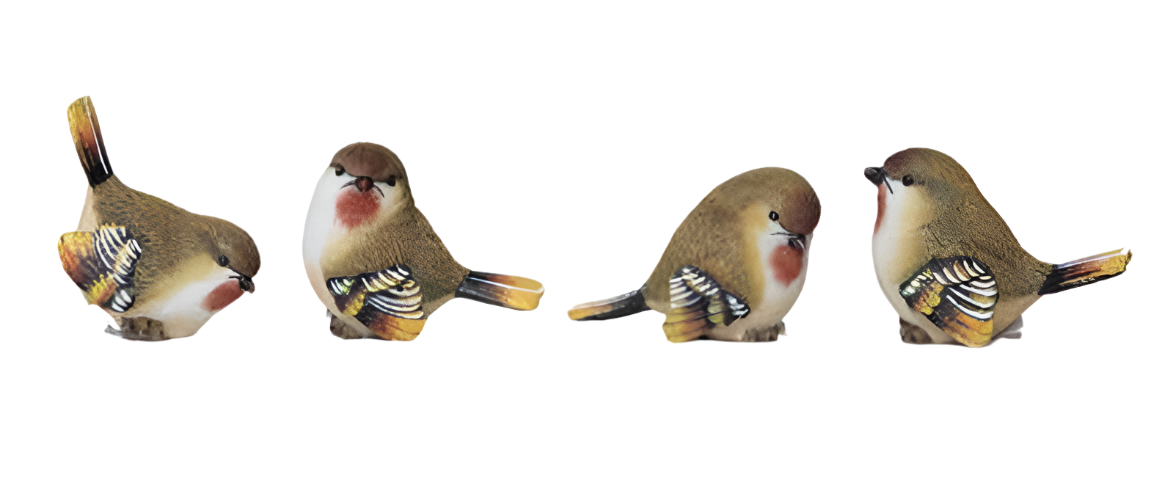 E15018 | MEDIUM BIRD FIGURINE |4PCS/SET