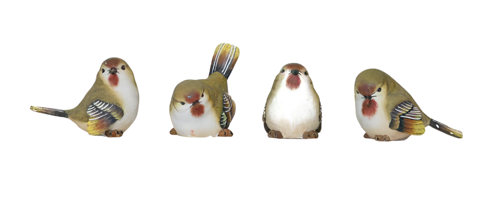 E15019 | LARGE BIRD FIGURINE | 4PCS/SET