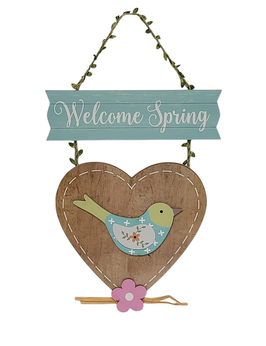 E22189 Spring Bird/Heart Hanger 2A