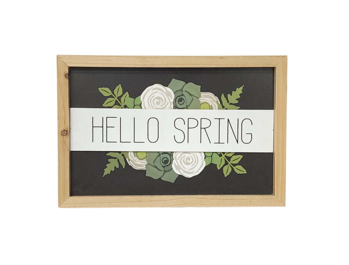 E22211 Hello Spring Leaf Frame