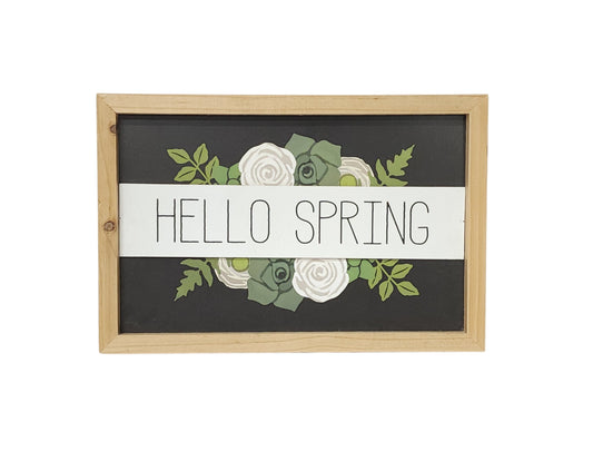 E22211 Hello Spring Leaf Frame - A&B Wholesale Market Inc