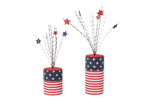 E24637 | Large Floral Firework Premade | Red/White/Blue