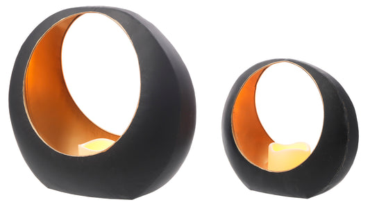 E26168 | METAL BRONZE/BLACK CIRCLE STAND | 2PCS/SET
