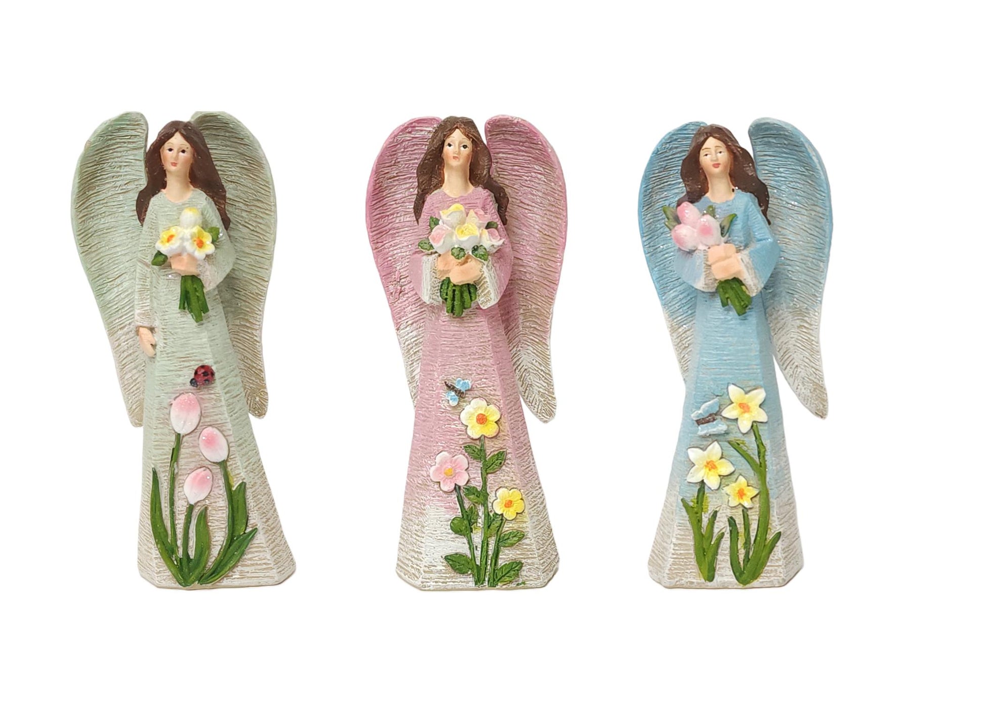 E26288 | Large Resin Angel Wing Figurine | 3 Asst - A&B Wholesale Market Inc