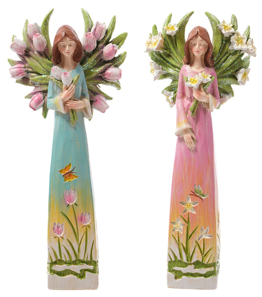 E26291 | Medium Resin Garden Angel | 2 Asst - A&B Wholesale Market Inc