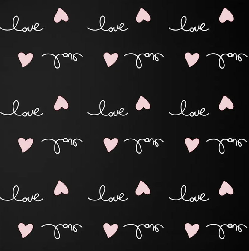 F287628 | Heartfelt Love Floral Paper | Black | 20 Sheets/Pkg