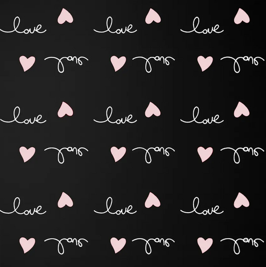 F287628 | Heartfelt Love Floral Paper | Black | 20 Sheets/Pkg