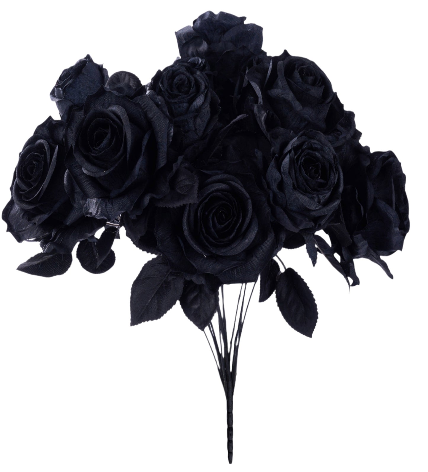 FN171902 | 20"L | Fabric Rose/Rose Bud Bush | Black