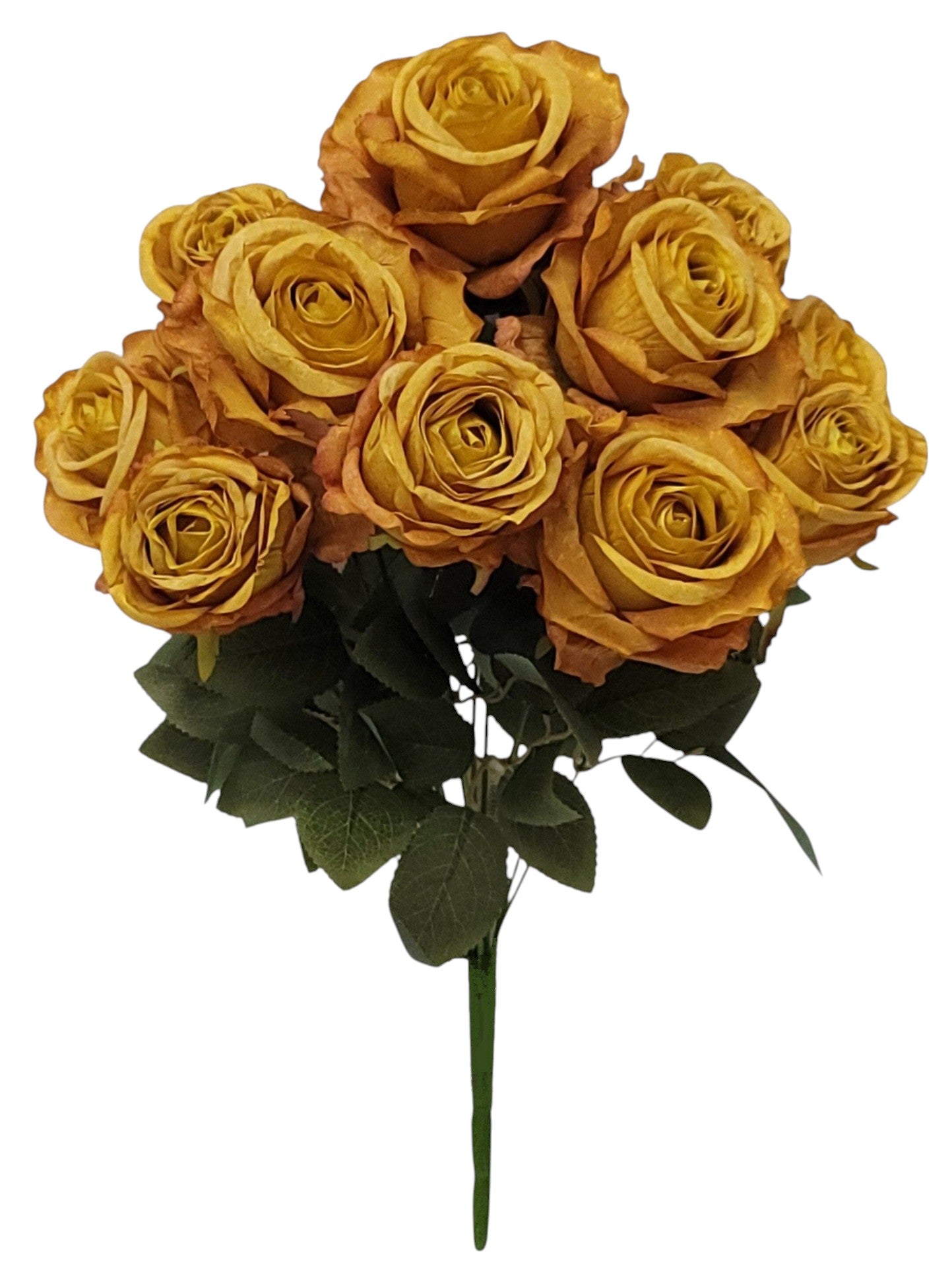 FN171947 | 20"L | Fabric Rose/Rose Bud Bush | Antique Mustard