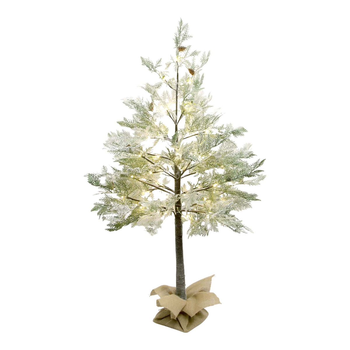 FXS59686 | MEDIUM LIGHTED FLOCKED CEDAR TREE