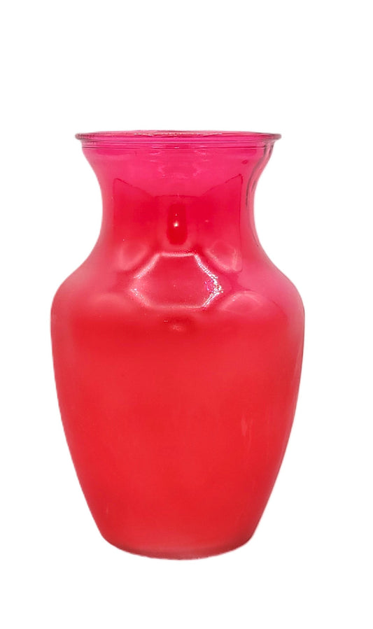 G129PR Fuchsia/Red Swirl Vase