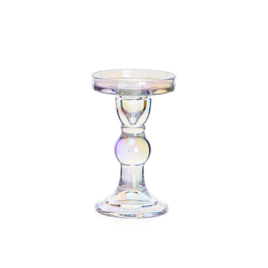 GA15019IR | 4"D x 6"H | GLASS CANDLE HOLDER