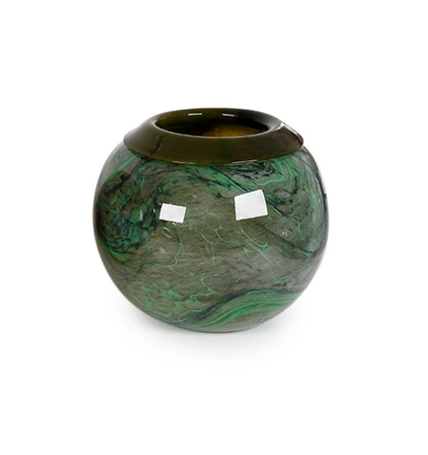 GA53069A3 | 6.5"H x 7"D | Glass Vase | 3 Assorted Colors