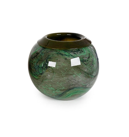 GA53069A3 | 6.5"H x 7"D | Glass Vase | 3 Assorted Colors