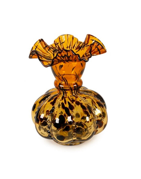 GA53076A3 | 10"H x 7.5"D | Glass Vase | 3 Assorted Colors