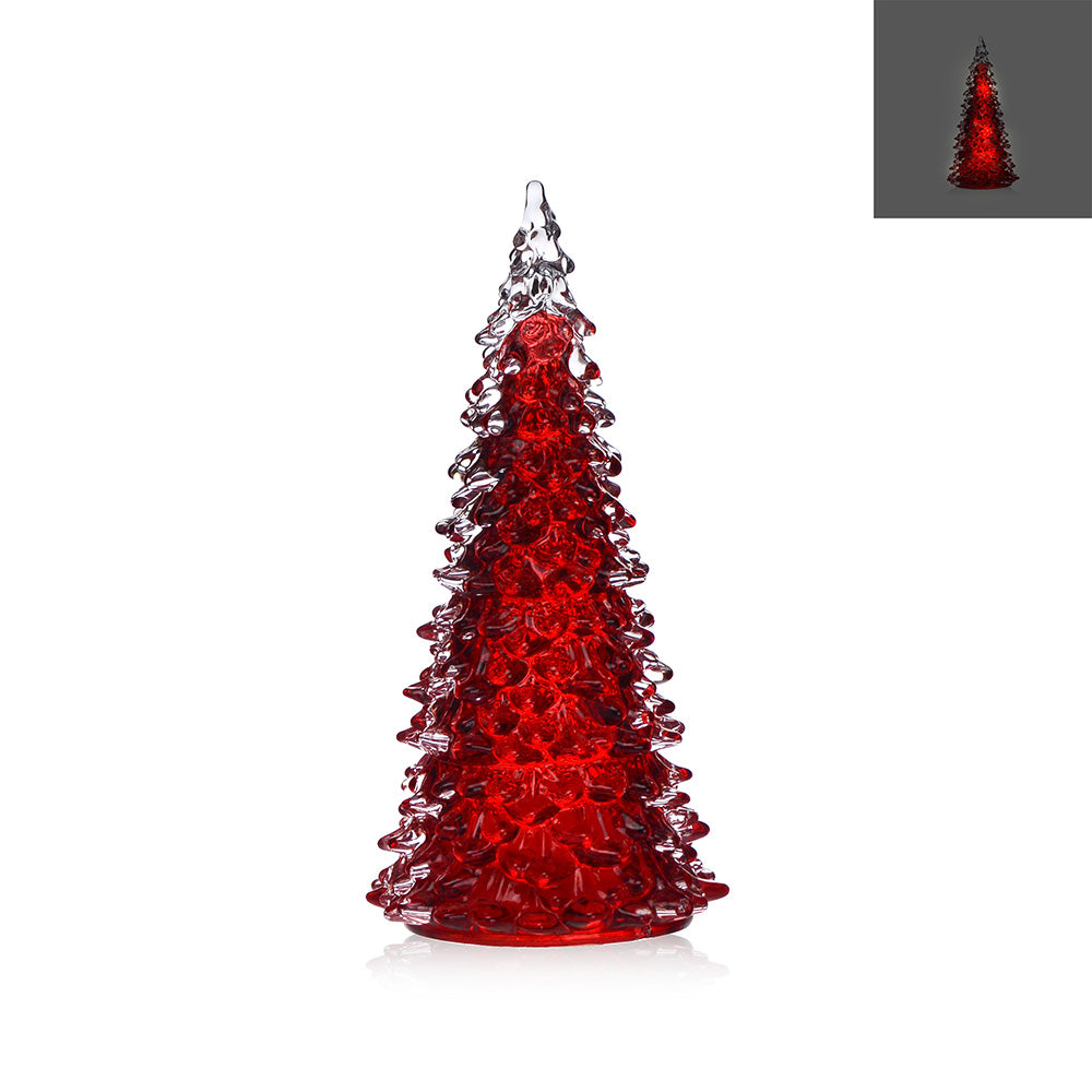 GC11084RD | GLASS CHRISTMAS TREE | RED