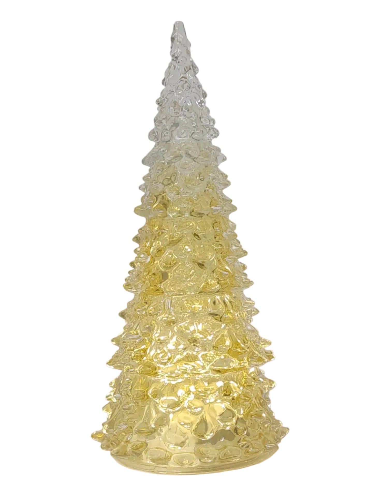 GC11105AM | GLASS CHRISTMAS TREE W/LED | GOLD