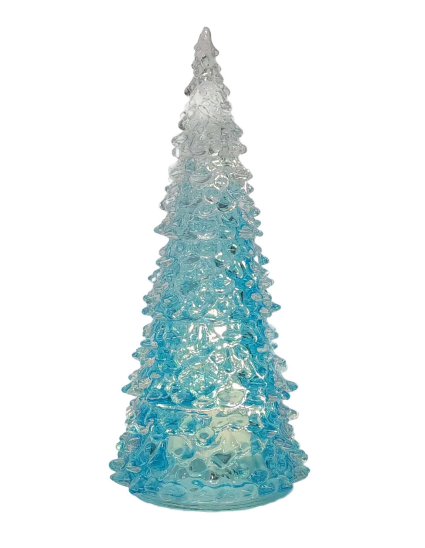 GC11105BL | GLASS CHRISTMAS TREE W/LED | BLUE