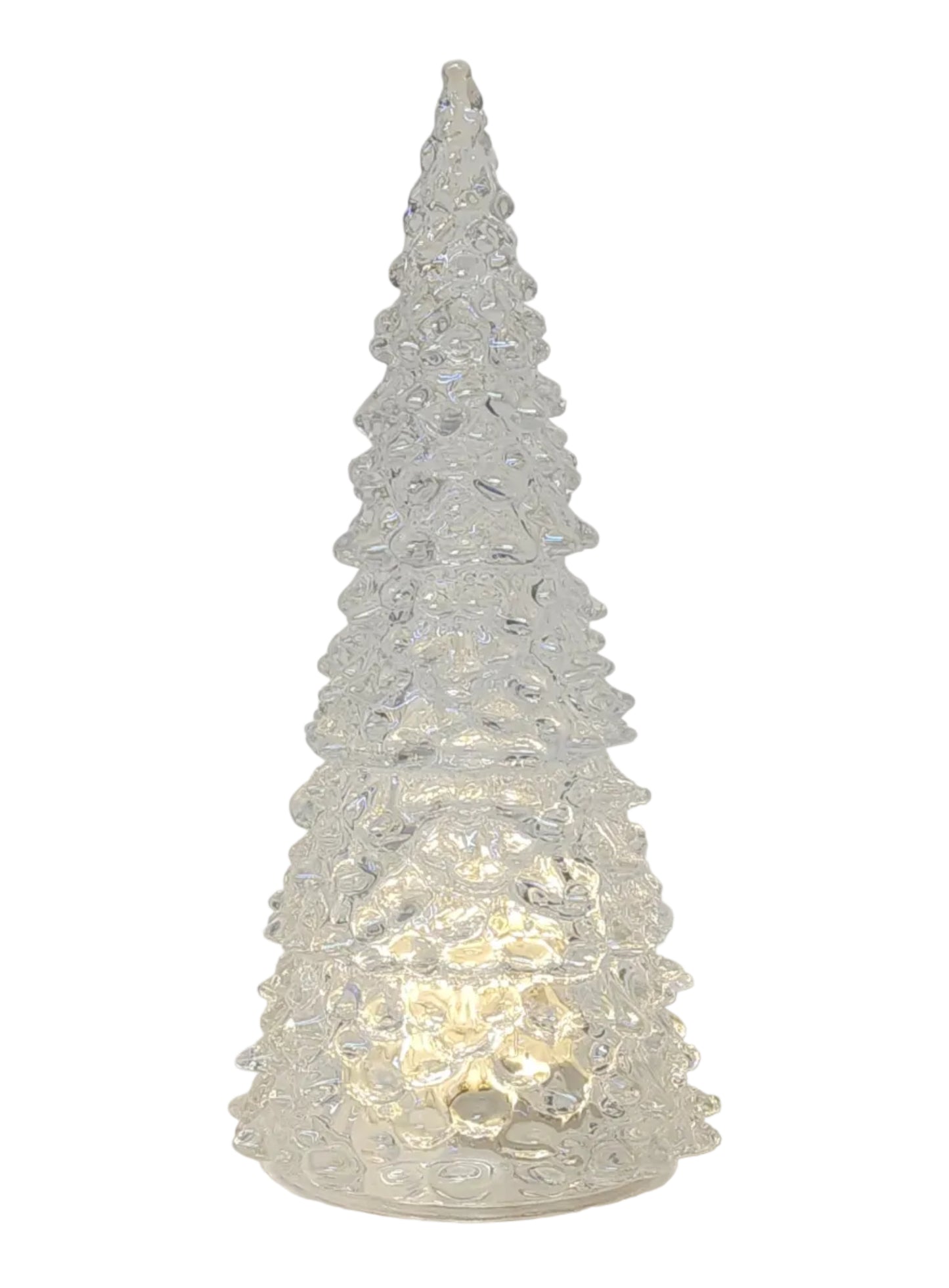 GC11105IR | GLASS CHRISTMAS TREE W/LED | IRIDESCENT