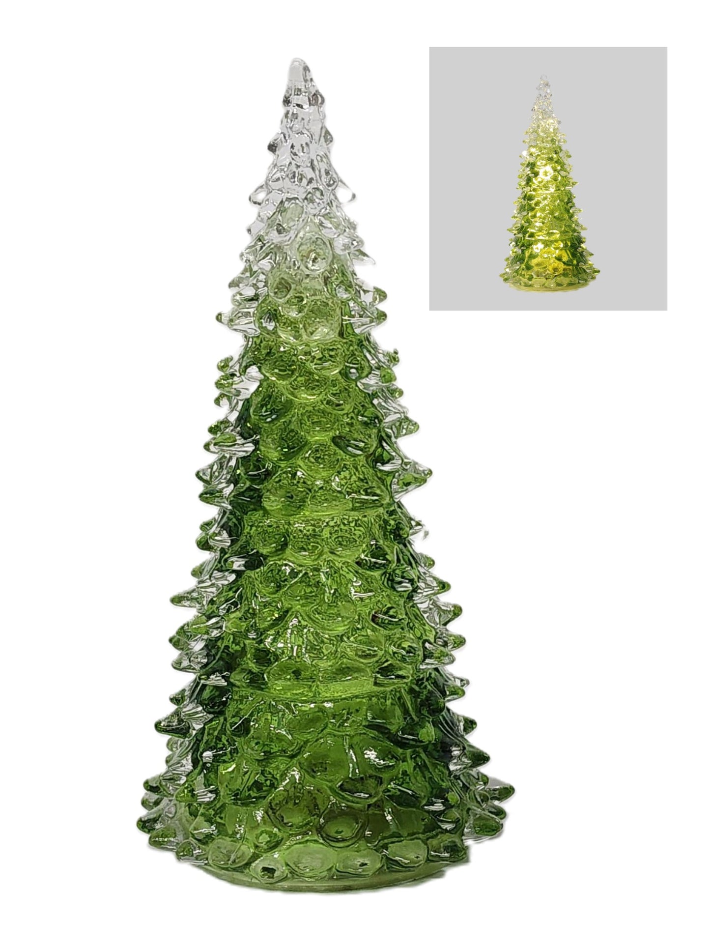GC11108GR | GLASS CHRISTMAS TREE | GREEN