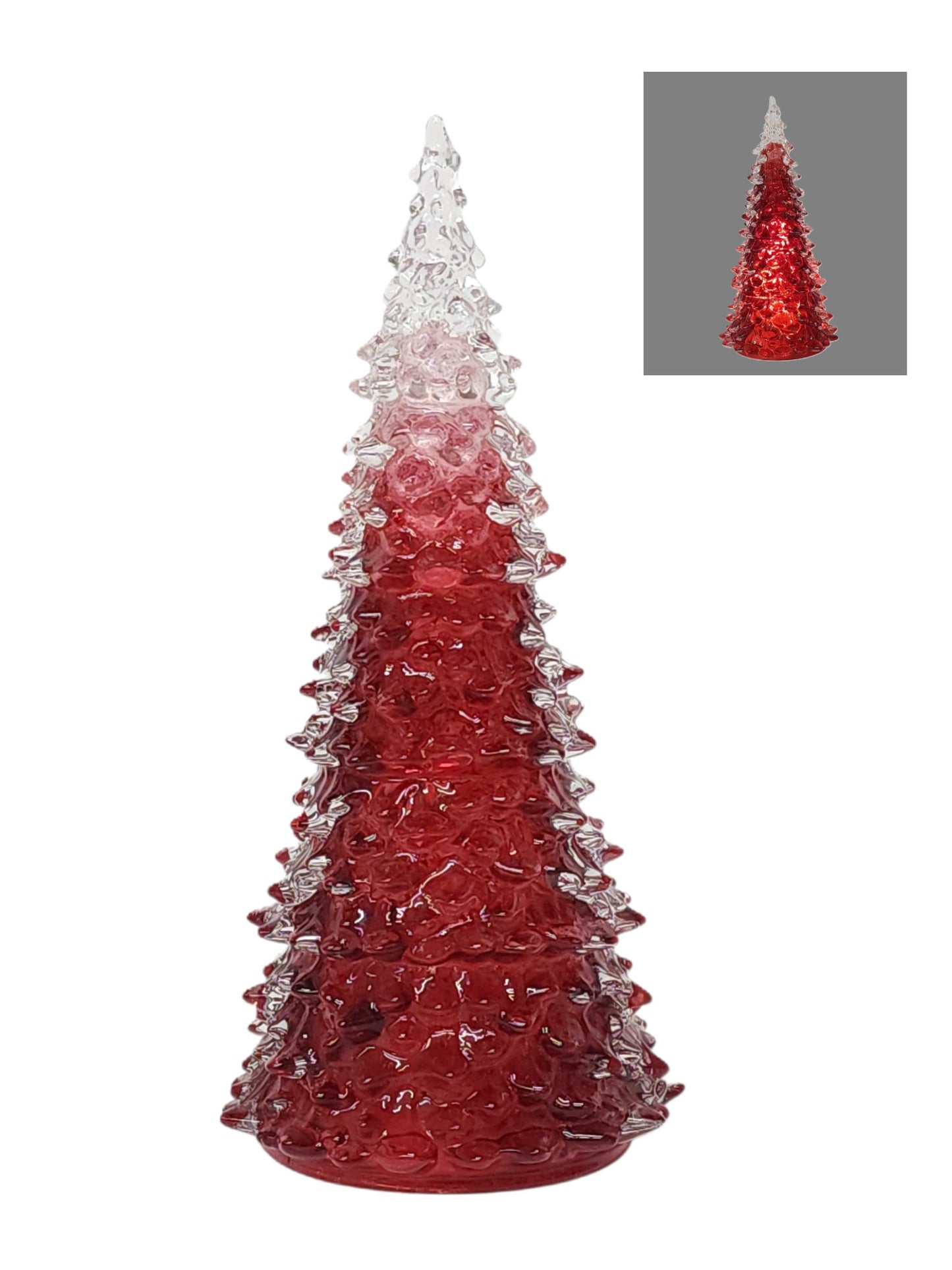 GC11108RD | GLASS CHRISTMAS TREE |RED