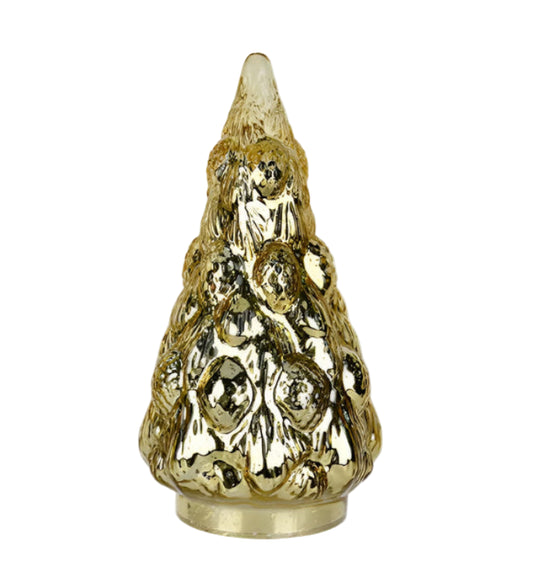 GC56006GD | 11"H | Glass Christmas Tree | Gold